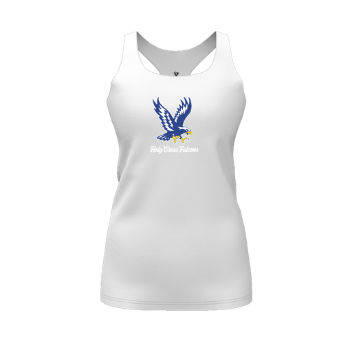 [FT0TRBWH-FYS-LOGO1] Decker Racerback Tank Top (Female Youth S, White, Logo 1)