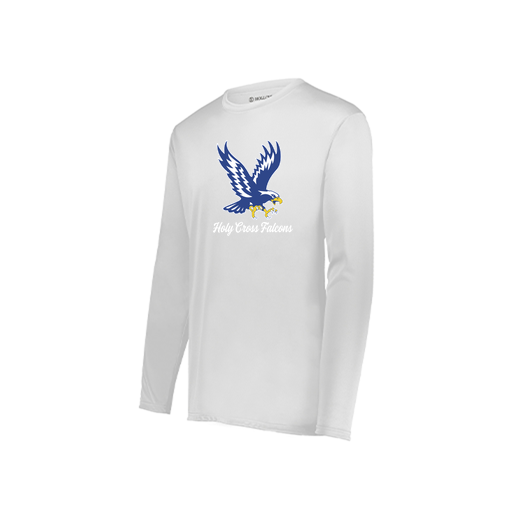 [222822.005.XS-LOGO1] Men's LS Smooth Sport Shirt (Adult XS, White, Logo 1)