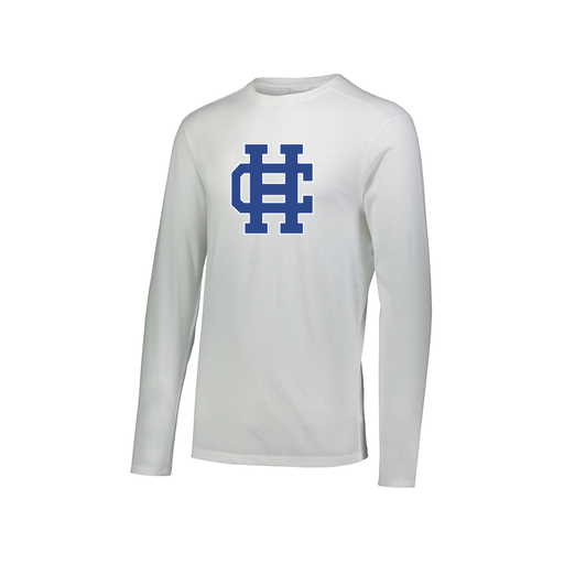 [FTLCUBWH-AXS-LOGO3] Decker Men's Tri-Blend T-Shirt - Long Sleeve (Adult XS, White, Logo 3)