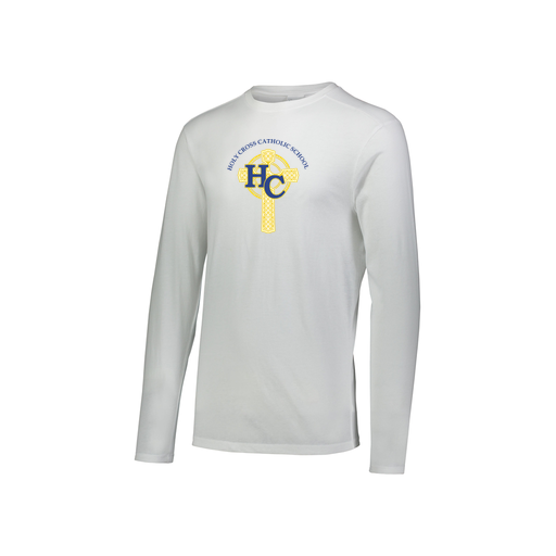 [FTLCUBWH-YS-LOGO2] Decker Youth Tri-Blend T-Shirt - Long Sleeve (Youth S, White, Logo 2)